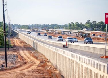 merge ramp and road construction of SH 249