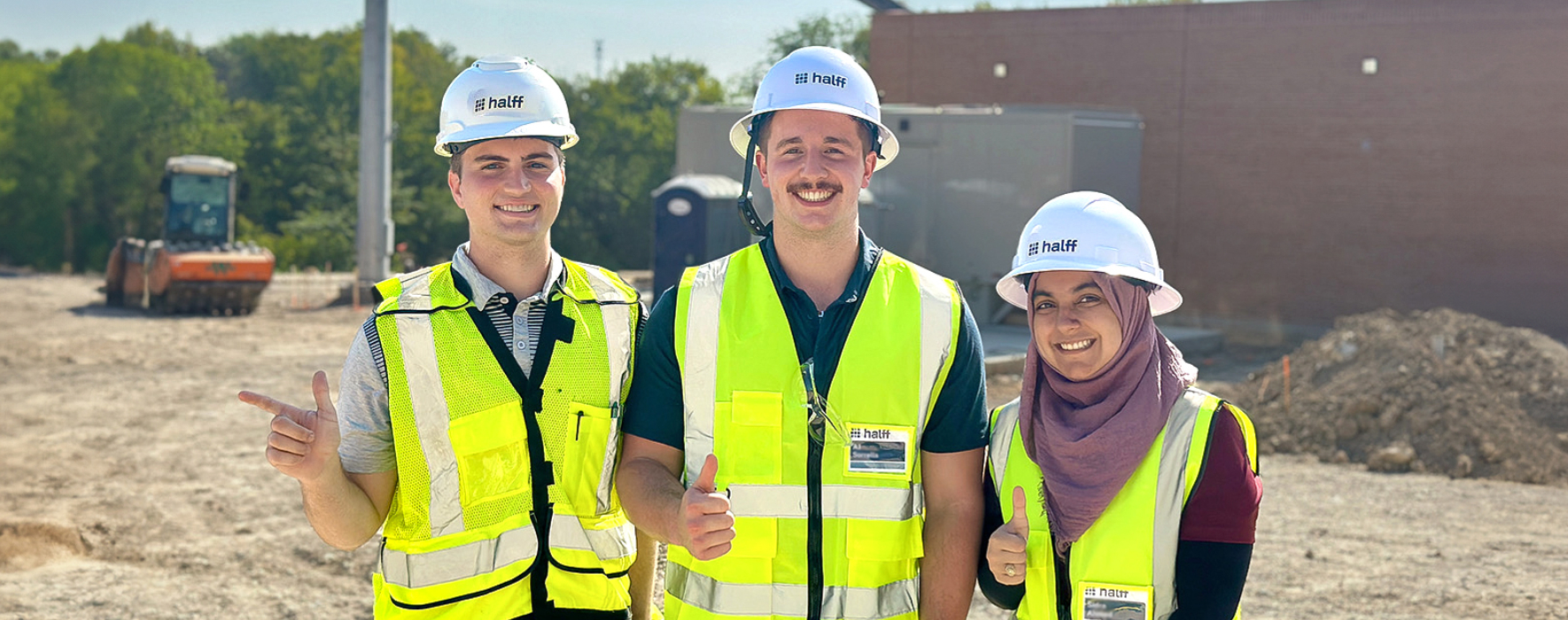 Frisco interns at a site visit during Halff 2023 internship program